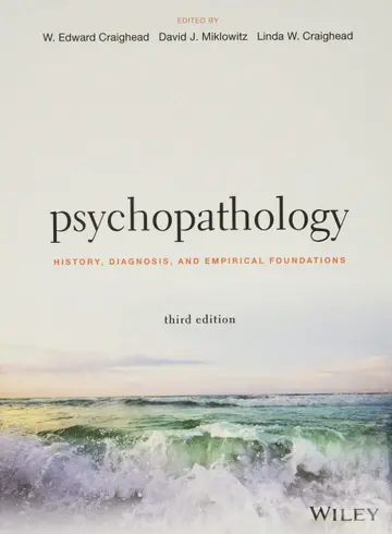 Cover of Psychopathology - History, Diagnosis, and Empirical Foundations 3e