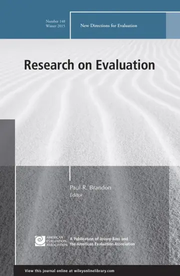 Cover of Research on Evaluation