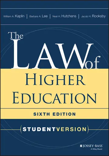 Cover of The Law of Higher Education, Student Version