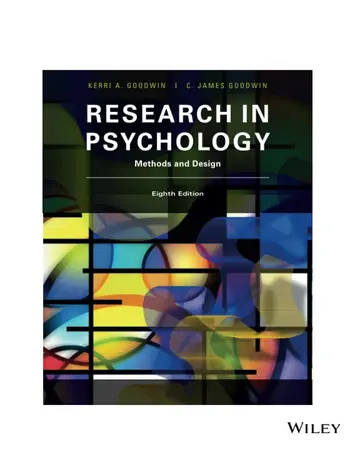 Cover of Research in Psychology