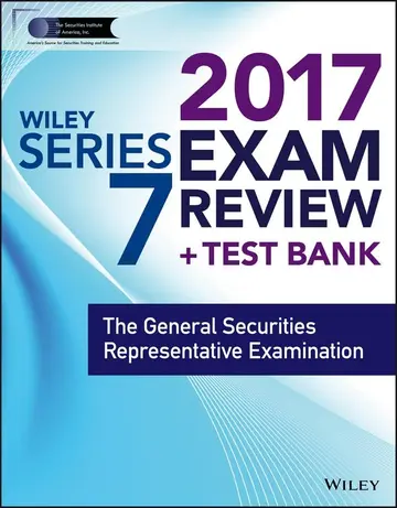 Cover of Wiley FINRA Series 7 Exam Review 2017