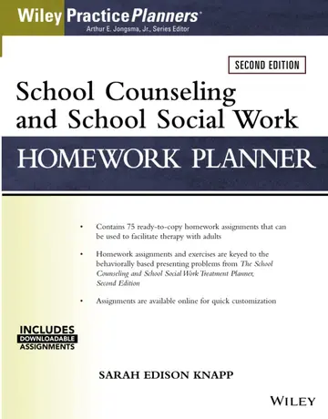 Cover of School Counseling and Social Work Homework Planner