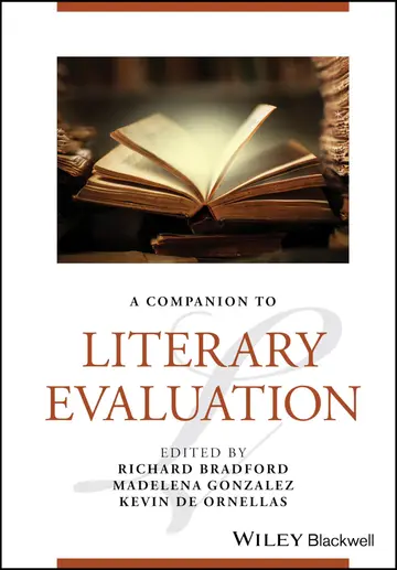 Cover of A Companion to Literary Evaluation