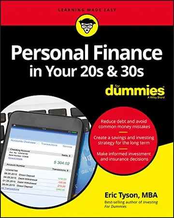 Cover of Personal Finance in Your 20s and 30s for Dummies