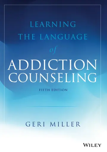 Cover of Learning the Language of Addiction Counseling