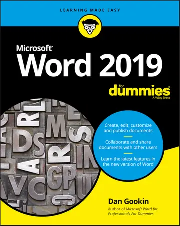 Cover of Word for Dummies 2019