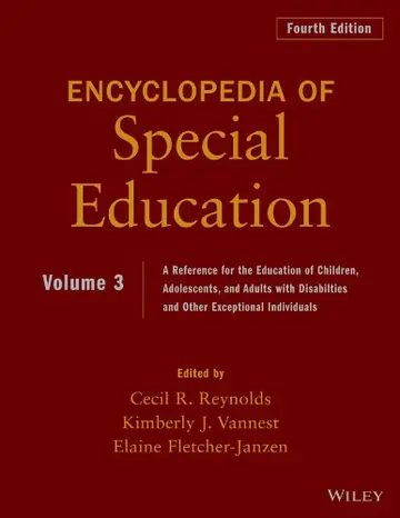 Cover of Encyclopedia of Special Education, Volume 3