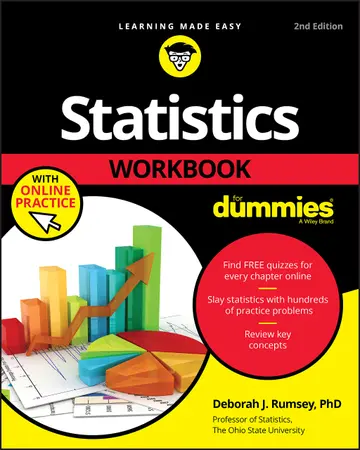 Cover of Statistics Workbook for Dummies with Online Practice