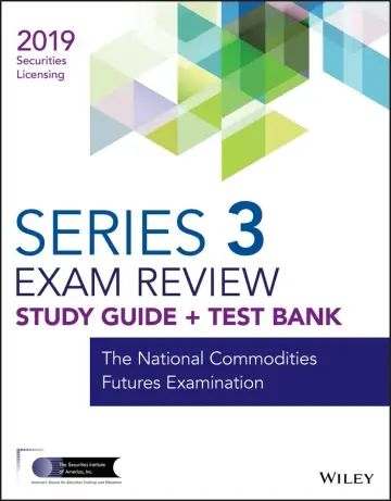 Cover of Wiley Series 3 Securities Licensing Exam Review 2019 + Test Bank