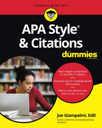 Cover of APA Style & Citations for Dummies