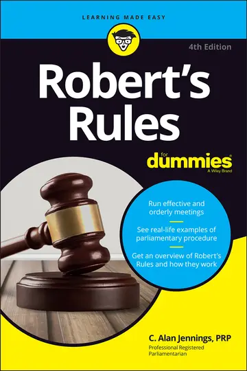 Cover of Robert's Rules for Dummies, 4th Edition