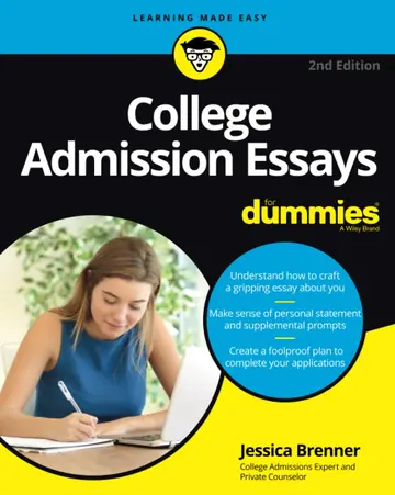 Cover of College Admission Essays for Dummies, 2nd Edition