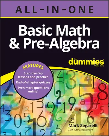 Cover of Basic Math & Pre-Algebra All0in-One for Dummies
