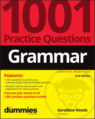 Cover of Grammar - 1001 Practice Questions for Dummies, 2nd Edition