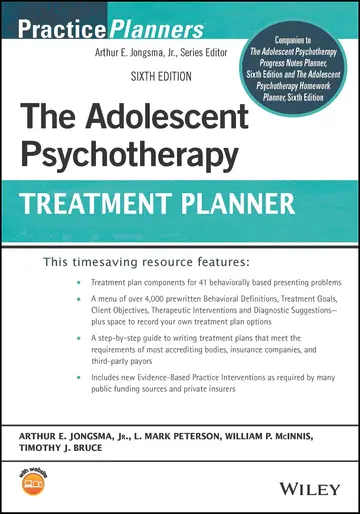 Cover of The Adolescent Psychotherapy Treatment Planner, Si xth Edition