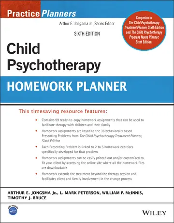 Cover of Child Psychotherapy Homework Planner (PracticePlanners)