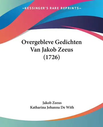 Cover of Overgebleve Gedichten Van Jakob Zeeus