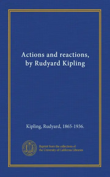 Cover of Actions and reactions, by Rudyard Kipling