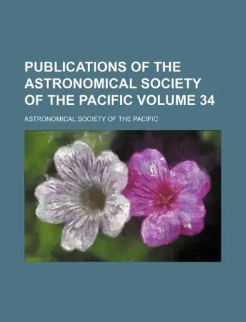 Cover of Publications of the Astronomical Society of the Pacific Volume 34