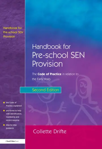 Cover of Handbook for Pre-School Sen Provision