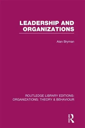 Cover of Leadership and Organizations