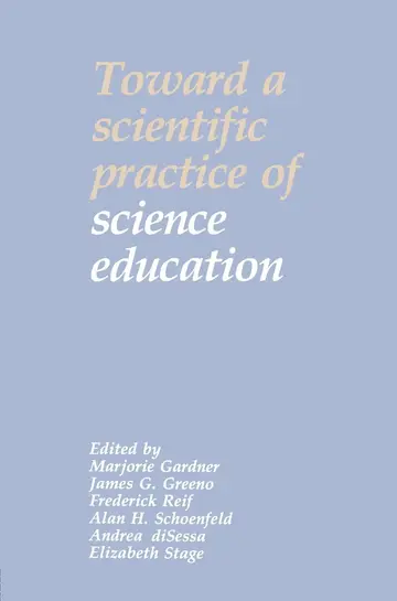 Cover of Toward a Scientific Practice of Science Education