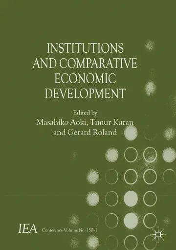 Cover of Institutions and Comparative Economic Development