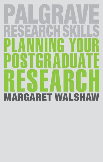 Cover of Planning Your Postgraduate Research