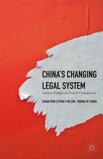 Cover of China's Changing Legal System