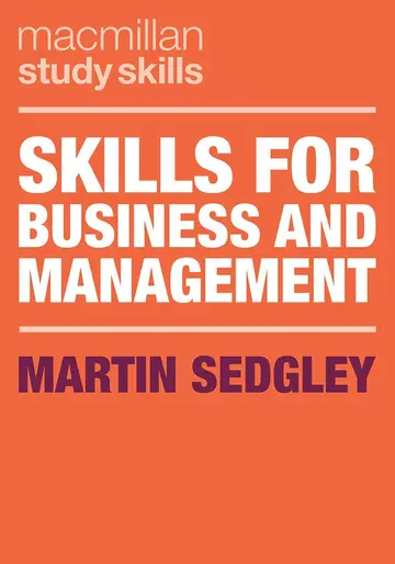 Cover of Skills for Business and Management