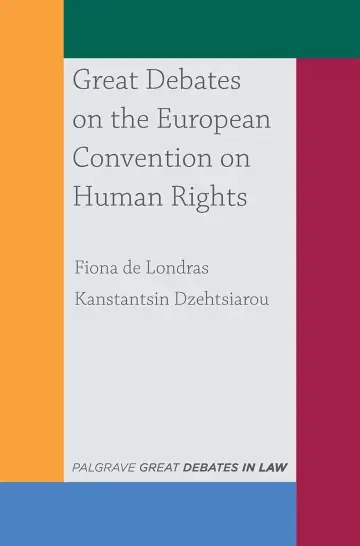 Cover of Great Debates on the European Convention on Human Rights