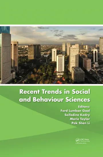 Cover of Recent Trends in Social and Behaviour Sciences