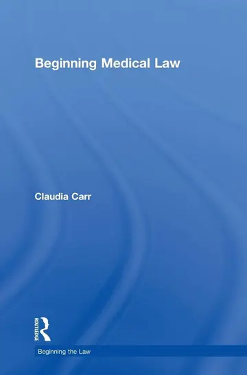 Cover of Beginning Medical Law