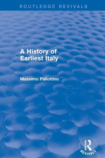 Cover of A History of Earliest Italy
