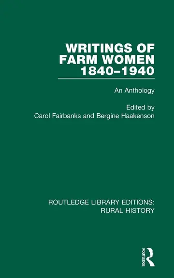 Cover of Writings of Farm Women, 1840-1940