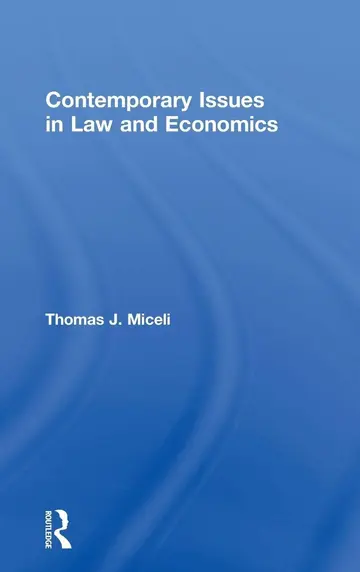 Cover of Contemporary Issues in Law and Economics