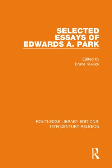 Cover of Selected Essays of Edwards A. Park (9)