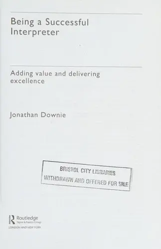 Cover of Being a Successful Interpreter