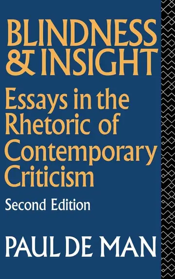 Cover of Blindness and Insight