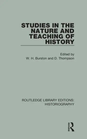 Cover of Studies in the Nature and Teaching of History (8)