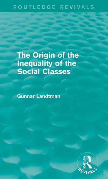 Cover of The Origin of the Inequality of the Social Classes