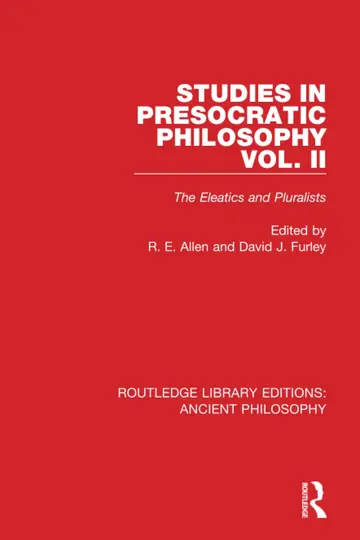 Cover of Studies in Presocratic Philosophy Volume 2