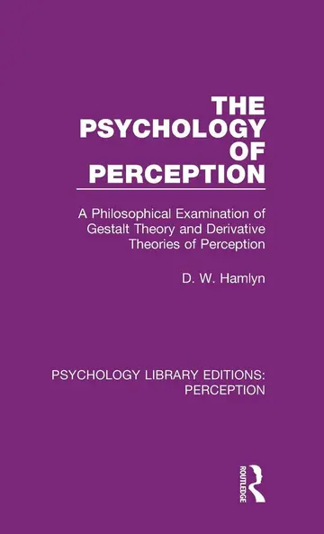 Cover of The Psychology of Perception