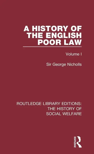 Cover of A History of the English Poor Law (1)