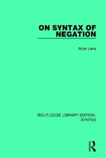Cover of On Syntax of Negation