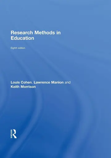 Cover of Research Methods in Education