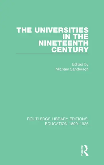 Cover of The Universities in the Nineteenth Century