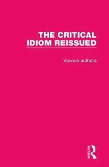 Cover of The Critical Idiom Reissued