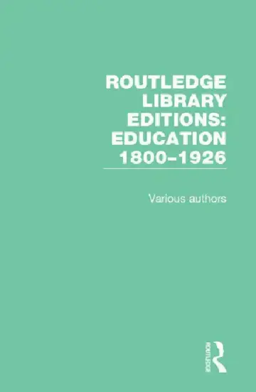 Cover of Education 1800 1926