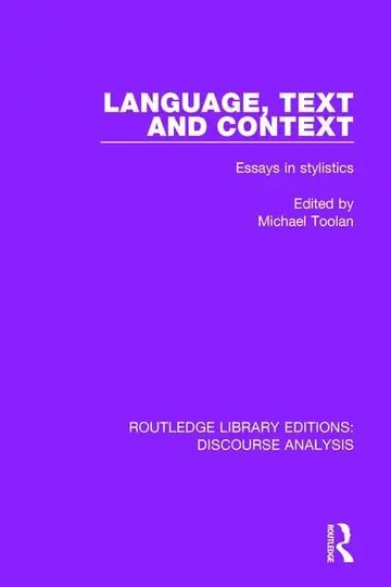 Cover of Language, Text and Context